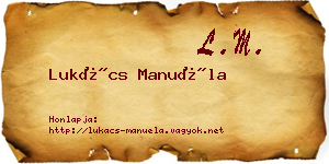 Lukács Manuéla névjegykártya